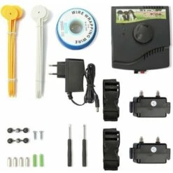 Cloture Electrique Pour Chien Collier Anti Fugue Avec 2 Colliers，Clôture électronique Pour Animaux De Compagnie -W227 Récepteur Batterie Modèle