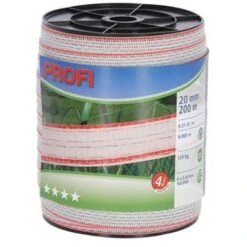 Corral Ruban Profi 20mm 6x0,30 TriC 200m Blanc/rouge