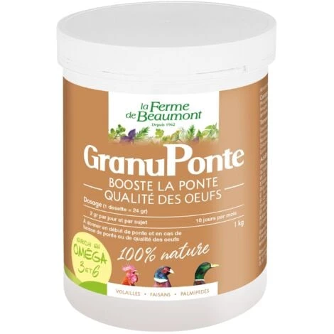 GranuPonte 1 Kg Ponte Et Qualité Des Oeufs - Oméga 3 Et 6 Volailles 1 GranuPonte 1 Kg Ponte Et Qualité Des Oeufs - Oméga 3 Et 6 Volailles