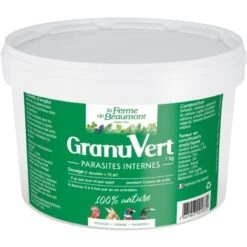 GranuVert 1 Kg Parasites Internes En Granulés Volailles