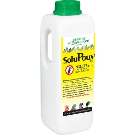 Solupoux² 1 Litre Contre Les Puces, Poux, Tiques, Punaises 1 Solupoux² 1 Litre Contre Les Puces, Poux, Tiques, Punaises