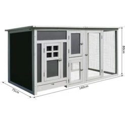 PawHut Poulailler Multi-équipements Niche Toit Ouvrant Perchoir Pondoir Enclos Tiroir à Déjection 160L X 75l X 80H Cm Bois Massif Pin Gris Blanc 7 PawHut Poulailler Multi-équipements Niche Toit Ouvrant Perchoir Pondoir Enclos Tiroir à Déjection 160L X 75l X 80H Cm Bois Massif Pin Gris Blanc -Trixie || Flamingo Soldes Magasin 11031647 3