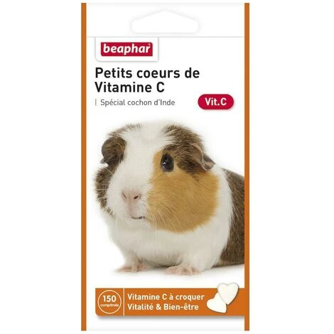 BEAPHAR Petits Coeurs De Vitamine C, Cochon D'inde - 150 Cps 2 BEAPHAR Petits Coeurs De Vitamine C, Cochon D'inde - 150 Cps – Image 2