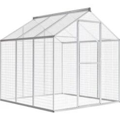 Volière D'extérieur Aluminium 183 X 178 X 194 Cm VidaXL
