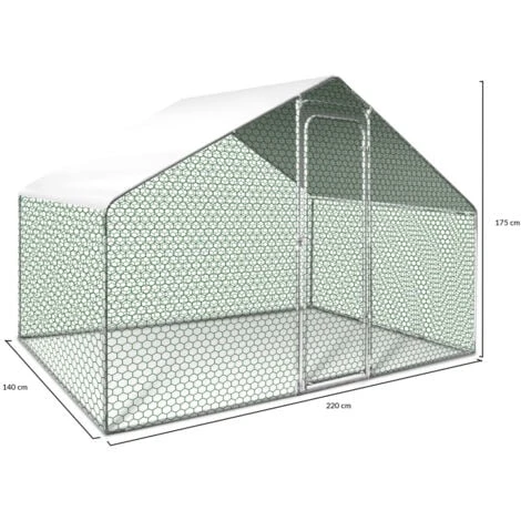 Enclos Poulailler 3 M² Parc Grillagé 2,20x1,4 M Acier Galvanisé 4 Enclos Poulailler 3 M² Parc Grillagé 2,20x1,4 M Acier Galvanisé – Image 4