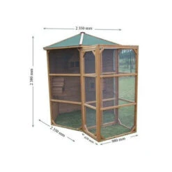 Habrita Foresta - Volière Grande Taille 4,5m2 Sas D'entrée 6-10 Oiseaux Toit Bitumé - POH23 -Trixie || Flamingo Soldes Magasin 1246513 3