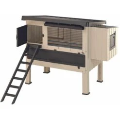 Ferplast HAPPY FARM 120 Maisonnette Pour Poules En Plastique. Variante HAPPY FARM 120 - Mesures: 140 X 139 X H 110 Cm -