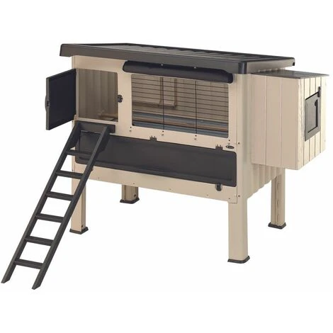 Ferplast HAPPY FARM 120 Maisonnette Pour Poules En Plastique. Variante HAPPY FARM 120 - Mesures: 140 X 139 X H 110 Cm - 1 Ferplast HAPPY FARM 120 Maisonnette Pour Poules En Plastique. Variante HAPPY FARM 120 - Mesures: 140 X 139 X H 110 Cm -