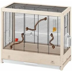 Ferplast GIULIETTA 4 Cage En Bois FSC Pour Canaris Et Oiseaux Exotiques. Variante GIULIETTA 4 - Mesures: 57 X 30 X H 50 Cm -