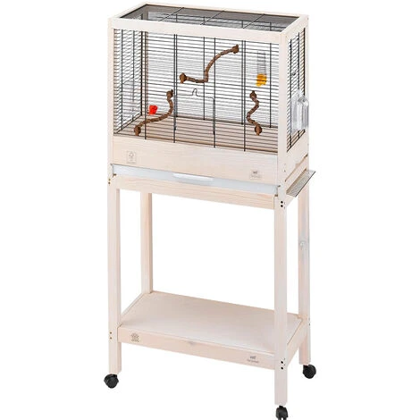 Ferplast GIULIETTA 4 Cage En Bois FSC Pour Canaris Et Oiseaux Exotiques. Variante GIULIETTA 4 - Mesures: 57 X 30 X H 50 Cm - 4 Ferplast GIULIETTA 4 Cage En Bois FSC Pour Canaris Et Oiseaux Exotiques. Variante GIULIETTA 4 - Mesures: 57 X 30 X H 50 Cm - – Image 4