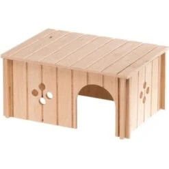 Ferplast SIN 4646 Maisonette Pour Lapins Nains En Bois FSC. Variante SIN 4646 - Mesures: 33 X 23.6 X H 16 Cm -