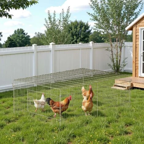 Parc Enclos Petits Animaux Domestiques 216 X 116 X 65 Cm Clôture Protection Solaire Verrouillable 2 Parc Enclos Petits Animaux Domestiques 216 X 116 X 65 Cm Clôture Protection Solaire Verrouillable – Image 2