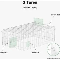 Parc Enclos Petits Animaux Domestiques 216 X 116 X 65 Cm Clôture Protection Solaire Verrouillable 9 Parc Enclos Petits Animaux Domestiques 216 X 116 X 65 Cm Clôture Protection Solaire Verrouillable -Trixie || Flamingo Soldes Magasin 14647839 5