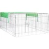 Parc Enclos Petits Animaux Domestiques 144 X 116 X 58 Cm Clôture Protection Solaire Verrouillable