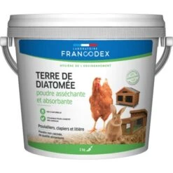 Terre De Diatomée Poudre Insectifuge Pour Poulaillers Et Basse-cour 2kg - Francodex