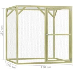 Poulailler 1,5x1,5x1,5 M Pinède Imprégnée VidaXL -Trixie || Flamingo Soldes Magasin 15373739 3