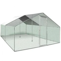 Enclos Poulailler 16 M² Parc Grillagé 4x4 M Acier Galvanisé