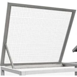 Clapier à Lapin Gris Clair 146x75x83cm Bois Cage Pour Rongeurs & Enclos Bac Amovible Nettoyage -Trixie || Flamingo Soldes Magasin 17741948 3