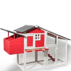 Poulailler Couleur Rouge & Blanc ODETTE