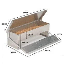 Mangeoire XL Pour Poules Distributeur Automatique à Pédale En Acier 5 KG -Trixie || Flamingo Soldes Magasin 18363609 5