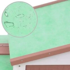 Clapier Large D'extérieur Marron Et Blanc 145x45x85 Cm Bois VidaXL -Trixie || Flamingo Soldes Magasin 18379381 5