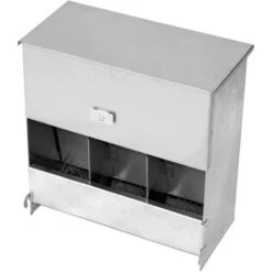 Mangeoire à Trémie Pour Lapins 3 Compartiments Avec Couvercle