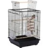 Yaheetech Cage à Oiseaux Avec Corde De Jouet 40 X 40 X 58 Cm Cage Pour Perruche Canari Calopsitte Ouverture Supérieure