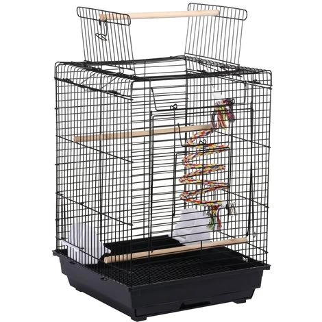 Yaheetech Cage à Oiseaux Avec Corde De Jouet 40 X 40 X 58 Cm Cage Pour Perruche Canari Calopsitte Ouverture Supérieure 1 Yaheetech Cage à Oiseaux Avec Corde De Jouet 40 X 40 X 58 Cm Cage Pour Perruche Canari Calopsitte Ouverture Supérieure