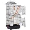 Yaheetech Cage à Oiseaux 46 X 35,5 X 99 Cm Avec 3 Jouets Poignée Portable 4 Mangeoires 3 Perchoirs Cage Pour Perruche Calopsitte Conure Pinson Canaris