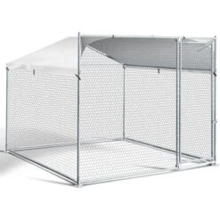 Enclos BOGOTA 4 M² Parc Grillagé 2x2x1,6 M Acier Galvanisé Avec Filet