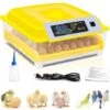 Couveuse Automatique 48 Oeufs - Incubateur Intelligent Pour Poussins 80W - Contrôle Numérique De La Température - Jaune