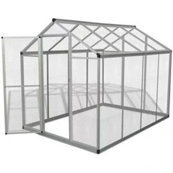 Topdeal Volière D'extérieur Aluminium 178 X 242 X 192 Cm 7 Topdeal Volière D'extérieur Aluminium 178 X 242 X 192 Cm -Trixie || Flamingo Soldes Magasin 22996690 3