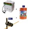 Kit Complet Pour Clôture électrique : 1 X ELECTRIFICATEUR 220V + 1 X Fil 1000 MT 4 Mm² + 200 Pcs Isolateur Pour Piquets En Fer - Clôture électrifiée Pour Animaux Sangliers Chien Chevaux