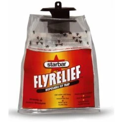FLY RELIEF Piège à Mouches Jetable Pour Les Mouches Et Les Insectes Volants Avec Attractif Inclus.