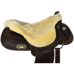 Noir - Housse De Selle Western En Mouton Synthétique