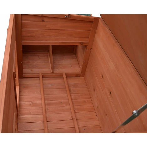 Melko Poulailler XXL 179 X 80 X 75 Cm Poulailler Avec Rampe Et 2 Nichoirs Volières En Bois 4 Melko Poulailler XXL 179 X 80 X 75 Cm Poulailler Avec Rampe Et 2 Nichoirs Volières En Bois – Image 4