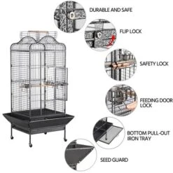 Yaheetech Volière Oiseaux Grande Cage Perroquet Cacatoès Ara Amazone Conure Gris Du Gabon 81 X 77 X 154 Cm Avec Roulettes 8 Yaheetech Volière Oiseaux Grande Cage Perroquet Cacatoès Ara Amazone Conure Gris Du Gabon 81 X 77 X 154 Cm Avec Roulettes -Trixie || Flamingo Soldes Magasin 24702070 4