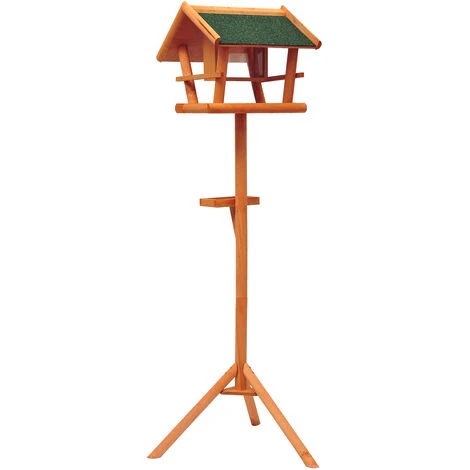 HOMCOM Mangeoire Sur Pied Nichoir A Plateau Station A Oiseaux Bois Pour Exterieur 150cm 1 HOMCOM Mangeoire Sur Pied Nichoir A Plateau Station A Oiseaux Bois Pour Exterieur 150cm