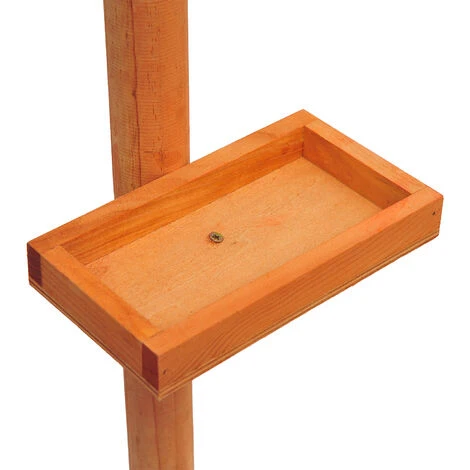 HOMCOM Mangeoire Sur Pied Nichoir A Plateau Station A Oiseaux Bois Pour Exterieur 150cm 4 HOMCOM Mangeoire Sur Pied Nichoir A Plateau Station A Oiseaux Bois Pour Exterieur 150cm – Image 4