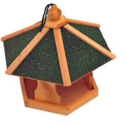 PawHut Mangeoire Suspendue Nichoir à Oiseau Pour Extérieur En Bois 40 X 40 X 35 Cm -Trixie || Flamingo Soldes Magasin 25009413 3