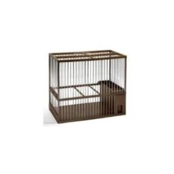 Jaula De Reclamo C2 Marrón, Con Cajón Y Rejilla