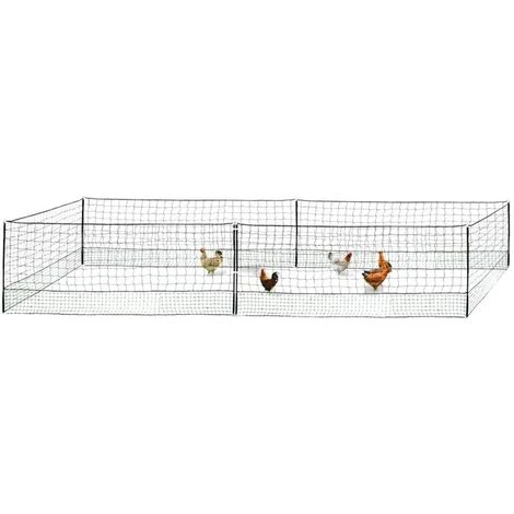 Filet Cloture Pour Poules En Kit Longueur 12M Avec Porte Et 6 Piquets 2 Filet Cloture Pour Poules En Kit Longueur 12M Avec Porte Et 6 Piquets – Image 2
