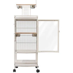 BATHRINS®Grande Volière Pour Oiseaux Cage à Roulettes Avec 4 Mangeoires Acier Inoxydable 9 BATHRINS®Grande Volière Pour Oiseaux Cage à Roulettes Avec 4 Mangeoires Acier Inoxydable -Trixie || Flamingo Soldes Magasin 28162129 5