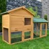Cage Clapier Enclos Lapin 145x53x86 Cm Modele: 001 Villa Lapin BB LOISIR