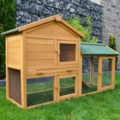 Cage Clapier Enclos Lapin 145x53x86 Cm Modele: 001 Villa Lapin BB LOISIR