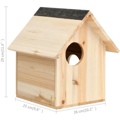 Maison Pour écureuils Bois De Sapin Massif 26x25x29 Cm VidaXL 3 Maison Pour écureuils Bois De Sapin Massif 26x25x29 Cm VidaXL – Image 3