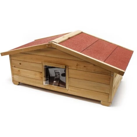 Niche De Chat Avec Isolation Avec Porte Maison Pour Chat Outdoor Maisonnette De Chat Pour L’hiver L 2 Niche De Chat Avec Isolation Avec Porte Maison Pour Chat Outdoor Maisonnette De Chat Pour L’hiver L – Image 2