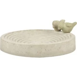 Bain D'oiseaux En Béton - D 29,3 Cm X H 10,5 Cm - Livraison Gratuite