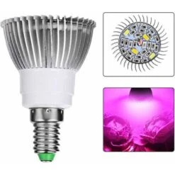 AIDUCHO 28LEDs Lampe De Culture Plein Spectre Lampe De Plante Intérieur 10W E14 Ampoule De Croissance Pour Végétation Hydroponique Ou En Serre -Trixie || Flamingo Soldes Magasin 32304338 5