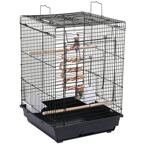 Cage à Oiseaux Intérieur Avec Poignée 40 X 40 X 58 Cm Toit Ouvrant Pour Perruche Ondulée Canari Calopsitte 4 Cage à Oiseaux Intérieur Avec Poignée 40 X 40 X 58 Cm Toit Ouvrant Pour Perruche Ondulée Canari Calopsitte – Image 4